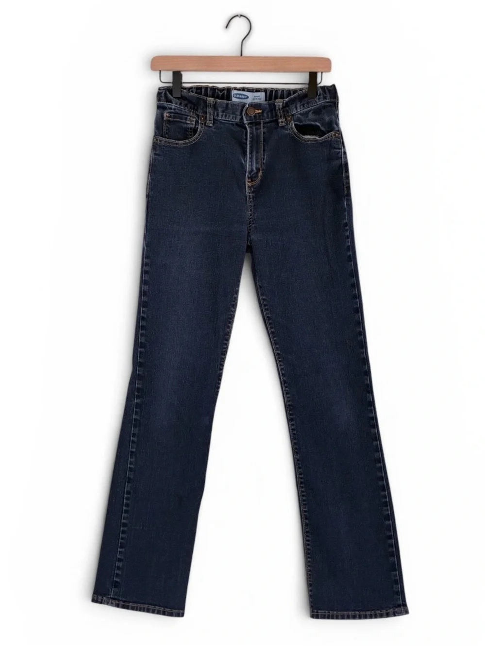Old Navy | Classic straight mid rise rigid blue denim jeans boys size 18